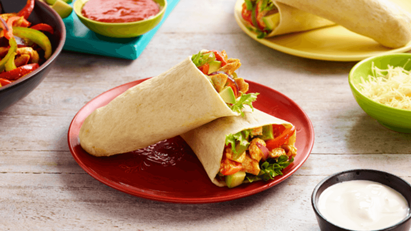Tortilla Pockets nach Hühnchen-Fajita-Art
