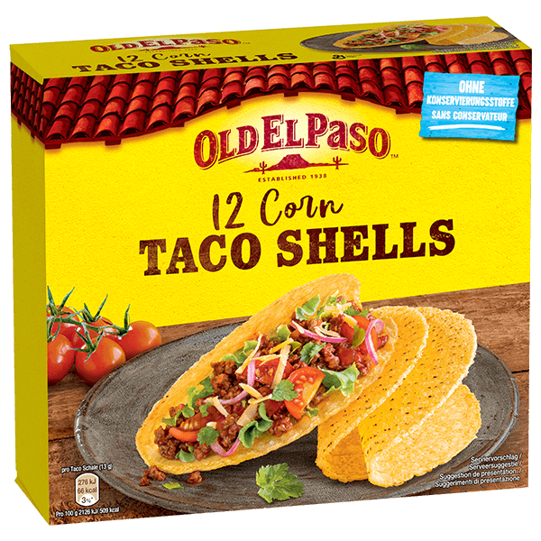 eine Packung Old El Paso Taco Shells, 156 g